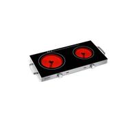 Kitchen Chef Réchaud vitrocéramique KCPPV2800 2 feux 2800 W Noir et argent