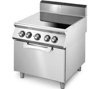 Plaque Vitrocéramique sur Four Électrique Statique GN 2/1, 4 Zones de Cuisson P730 mm Virtus 1 G