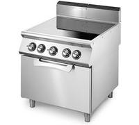 Plaque Vitrocéramique sur Four Électrique Statique GN 2/1, 4 Zones de Cuisson P900 mm Virtus 1 G