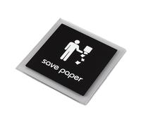 plaque wc Autocollant de signe de toilette non fumeur de 10 cm | Autocollants muraux noirs avec Logo d'interdiction de lieux publics, autocollant en caoutchouc(Save paper)