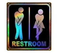 Plaque WC Homme dame drôle WC signe métal affiche plaque de toilette Plaque en étain KTV Bar boutique salle bain décoration murale la maison 8X12 pouces(12)