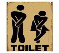 Plaque WC Homme dame drôle WC signe métal affiche plaque de toilette Plaque en étain KTV Bar boutique salle bain décoration murale la maison 8X12 pouces(3)