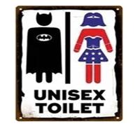 Plaque WC Homme dame drôle WC signe métal affiche plaque de toilette Plaque en étain KTV Bar boutique salle bain décoration murale la maison 8X12 pouces(10)