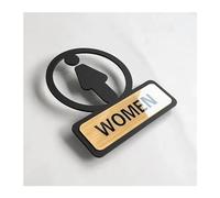 Plaque Wc Panneau de toilette auto-adhésif, signalisation de salle de bains, panneau de rappel de toilettes, Plaque suspendue for entreprise commerciale, bureau, mur de porte publique(3)