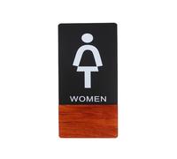 Plaque WC Panneau de toilette en acrylique for salle repos, indicateur porte, panneau mural collant for lavage, plaque signalisation, carte(Women Plate)