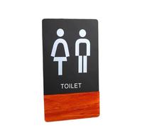 Plaque WC Panneau de toilette en acrylique for salle repos, indicateur porte, panneau mural collant for lavage, plaque signalisation, carte(TOILET)