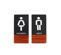 Plaque Wc Panneau de toilette en acrylique for salle repos, indicateur porte, panneau mural collant for lavage, plaque signalisation, carte pour la Porte(Man and Women Plate)