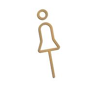 Plaque Wc Panneau de toilettes auto-adhésif, signalisation salle bains, Plaque suspendue for entreprise, maison, bureau, porte publique, mur pour le Mur(Gold Women)