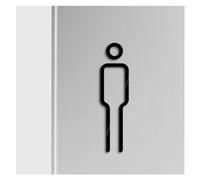 Plaque WC Panneau de toilettes auto-adhésif, signalisation salle bains, Plaque suspendue for entreprise, maison, bureau, porte publique, mur(Black Men)