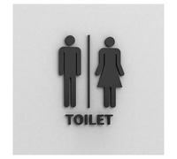 Plaque Wc Panneau de toilettes Panneau de toilettes for hommes et femmes Panneau d'invite publique créatif personnalisé Toilettes publiques Hôtel Bureau(12,25x16cm (3MM thick))