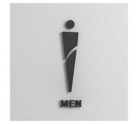 Plaque Wc Panneau de toilettes Panneau de toilettes for hommes et femmes Panneau d'invite publique créatif personnalisé Toilettes publiques Hôtel Bureau(4,18x11cm (5MM thick))