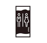 Plaque WC Panneaux de porte salle bains chambre à coucher, panneau toilette en bois, Plaque d'immatriculation maison, autocollant mural Wc, d'adresse signalisation(TOILET,12x25cm)