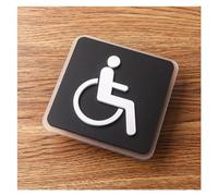 Plaque WC Panneaux de toilettes salle bains, signes rappel d'accroupissement, Plaque porte WC, signalisation en acrylique, autocollant, plaques, marque Logo(C)