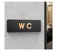 Plaque WC Panneaux simples de salle bains for hommes et femmes, panneau guidage des toilettes publiques, Index l'hôtel à gauche droite, d'invite en acrylique(2,24x8cm)