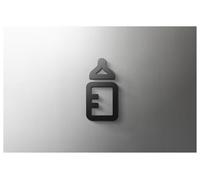 Plaque Wc Plaque de signalisation de toilette en or noir 3D, étiquette murale de porte de salle de bain, support de WC, panneau de signalisation, décoration de salle de bain d'hôtel(24,Black 18x11cm)