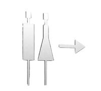 Plaque Wc Plaque de signalisation toilette en forme flèche 3D acrylique, étiquette autocollante élégante for porte salle lavage, panneau bains, décoration artistique for la maison(Color 24,25x16cm)