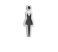 Plaque Wc Plaque de signalisation toilette en forme flèche 3D acrylique, étiquette autocollante élégante for porte salle lavage, panneau bains, décoration artistique for la maison(Color 8,25x16cm)