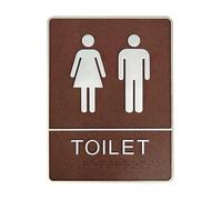 Plaque WC Signalisation De Toilettes, Panneaux Salle Bains Amusants, Étiquette Marque WC, Décorations Ferme For(Men and Women)