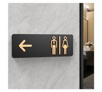 Plaque Wc Signalisation des toilettes for hommes et femmes, panneaux de salle bains, WC, Guide publiques, hôtel à gauche droite, panneau d'invite en acrylique for Universel(6,30x10cm)