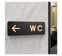 Plaque Wc Signalisation des toilettes for hommes et femmes, panneaux de salle bains, WC, Guide publiques, hôtel à gauche droite, panneau d'invite en acrylique for Universel(4,24x8cm)