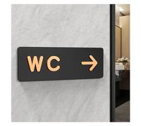 Plaque Wc Signalisation des toilettes for hommes et femmes, panneaux de salle bains, WC, Guide publiques, hôtel à gauche droite, panneau d'invite en acrylique for Universel(5,30x10cm)