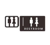 Plaque WC Signalisation des toilettes for hommes et femmes, salle de bains, conseils signalisation créatifs, Plaque montée sur le côté, panneau d'hôtel(1)