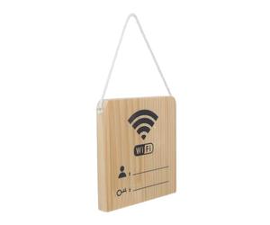 Plaque Wifi en Bois, Panneau Suspendu Décoratif pour Mot de Passe | Léger et Facile à Déplacer, Affiche Clairement les Données Réseau, Style Nature, pour Bars et Restaurants