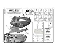 Givi Monolock Yamaha Fjr 1300 Top Case Rear Fitting Noir