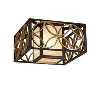 Plaqueau De Ceiling En Fer Tissu En Bronze Beige Or Vintage Salon Lampe