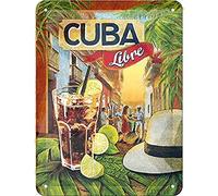 Plaqueigns Plaque rétro en métal Cuba Libre en différentes tailles pour maison, grotte, garage, bar, club, décoration murale 20,3 x 30,5 cm