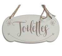 PlaqueMarket | Toilettes Plaque de Porte en Bois Panneau à Suspendre Décoration de Maison WC Décor Vintage Bar Café Pub