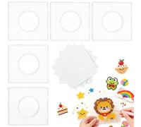 Plaques À Picots Perles À Repasser | 5 Feuilles De Papier À Repasser Thermorésistantes Pour Perles Carrées 5 mm,Kit Plaques Modèles Pour,Pour Garçons Filles Adultes Ados Fille DIY Loisirs Créat
