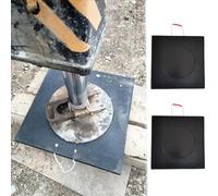 Plaques antidérapantes pour nacelle élévatrice, lot de 2, 15 x 15 pouces, empilables, pour pieds de grue et cric de remorque ; empêchent l’enfoncement ; support robuste pour un levage en tou