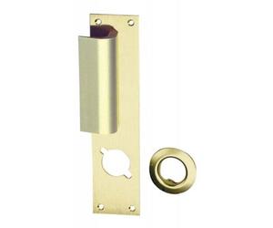 Plaques bec-de-cane pour poignées de porte - nylon gris 7043 - ZL 92 NORMBAU