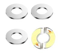 Plaques Cache-Tuyaux Autocollantes en Acier Inoxydable, Lot de 4, Rosaces Décoratives pour Trous de Mur de Tuyaux (28 mm de Diamètre)