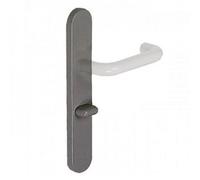 Plaques clé I pour poignées de porte - nylon gris 7043 - ZL 92 NORMBAU
