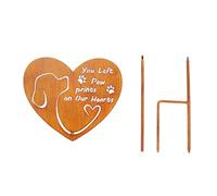 Plaques commémoratives en forme de cœur sculptées pour animaux de compagnie pour commémorer votre animal de compagnie bien-aimé dans les jardins et le jardin