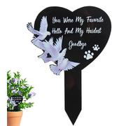 Plaques commémoratives en métal pour cimetière - Décoration de cimetière - Piquet antirouille - Installation facile pour extérieur - Cadeau de deuil