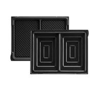 Plaques Croque-Monsieur pour Gaufrier Lagrange - Revêtement antiadhésif - Noir
