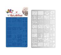 Plaques d ' estampage pour ongles, tampons pour ongles papillon, B | Fleurs