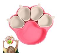 Plaques d'aspiration pour bébé, plaques d'aspiration pour tout-petits | Vaisselle pour nourrir les avec un design de griffe de chat - Assiettes à dîner en Silicone pour, assiettes à ventouse puissant