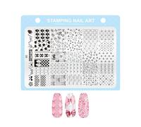 Plaques de à ongles - Moules à ongles pour manucure | Kit de tampons à ongles - pour fête de mariage, studio de préparation pour débutants, pratique à domicile, salon