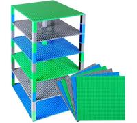 Plaques de base et blocs de construction - STRICTLY BRIKS - 25x25cm - 6 plaques - 50 briques - Multicolore