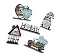 Plaques de bienvenue en bois fabriquées à la main avec message de bénédiction pour étagère, bureau, décoration de table en bois