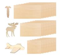 plaques de bois balsa pour bricolage 21 pièces - panneaux bois fins 2mm épaisseur 3 tailles 100x100/100x150/100x200mm - bois naturel pour DIY maquettes pyrogravure loisirs créatifs