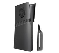 Plaques de couverture Coque Panneau Latéral Respirant pour PS5 PRO Lecteur Optique version Console, Boîtier de Remplacement pour Console de Jeu Coque pour P5 PRO (Noir)