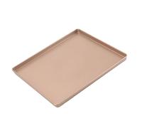 Plaques de cuisson à biscuits 12x10 pouces, plaque de cuisson antiadhésive en acier au carbone, plaques épaisses robustes pour la au rôtissage, cuisine en or rose