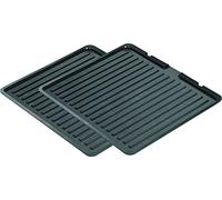 Plaques de cuisson de rechange striées pour gril contact ECG KG 300/1000, noires