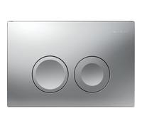Plaque de commande ronde Geberit Delta 25 115125465, chrome mat, pour double chasse