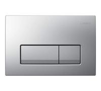 Plaque de fixation Geberit Delta50 pour rinçage à 2 quantités, 115.105., Coloris: Chrome Mat - 115.105.46.5